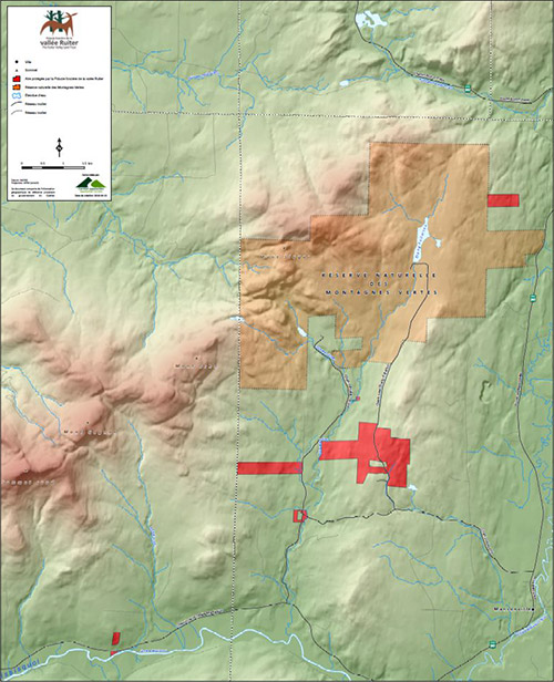 carte des territoires protégés de la FFVR